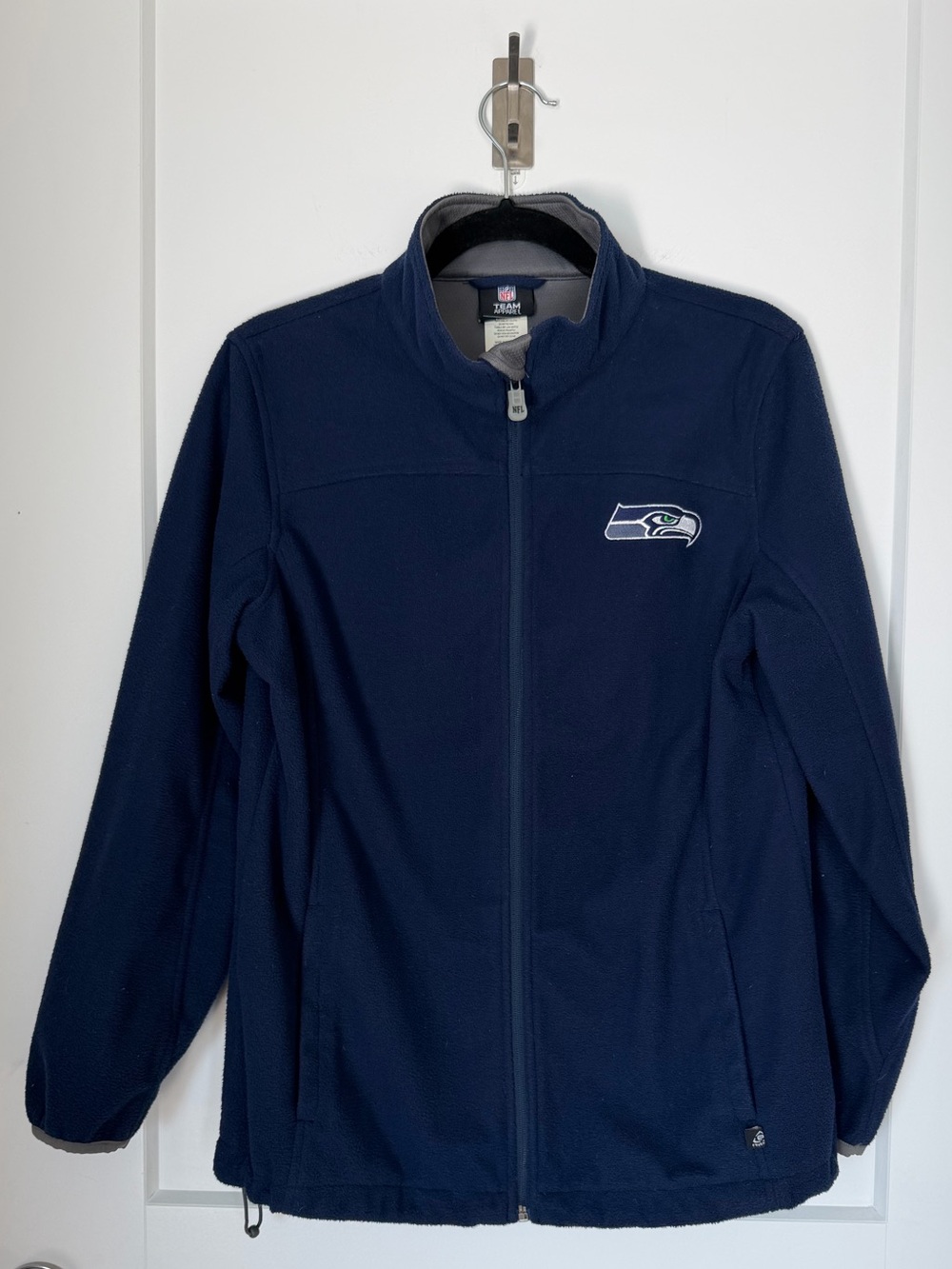NFL Seattle Seahawks Women’s Navy Full-Zip Softshell Fleece Jacket size Medium